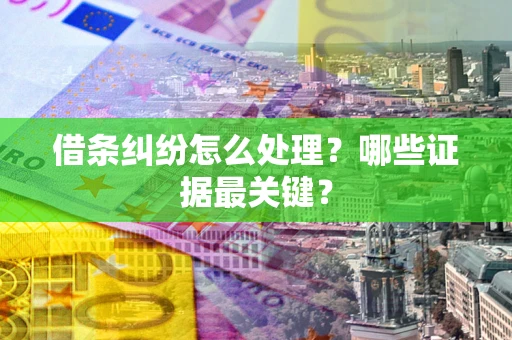 北京借条纠纷怎么处理？哪些证据最关键？